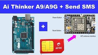 A9 GSM Module SMS Tutorial | Sending SMS with AI Thinker A9 Module | AI Thinker A9 Module SMS Exampl