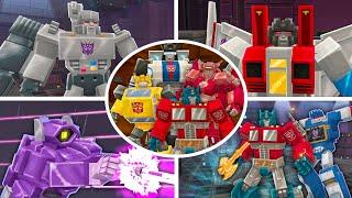 Minecraft x Transformers DLC - All Bosses Fight Gameplay