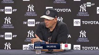 Aaron Boone discusses Luis Gil's recent stretch