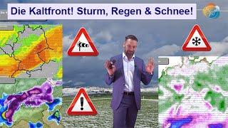 Die Kaltfront: Sturm, Regen, Schnee & Glätte! Wochenende Tauwetter! Wettervorhersage 19.-27.11.2024.