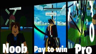 NOOB VS PAY TO WIN VS PRO ! - Blox Fruits