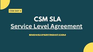CSM SLA Configuration | Customer Service Management | CSM
