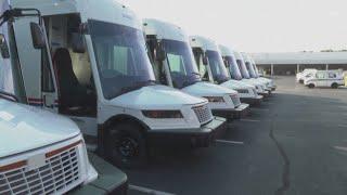 US Postal Service debuts first delivery fleet with new design