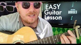 Lewis Capaldi - Bruises // easy guitar lesson tabs easy chords beginner tutorial