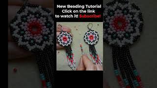 Beaded Flowers Fringe Earrings  #seedbeadsearrings #fringeearrings  #beadingtutorials #diy