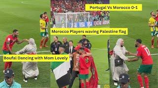 Morocco player Boufal Lovely Dance with his Mom | #morocco celebrating their win against #portugal