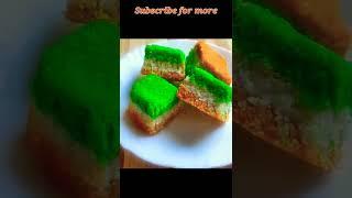 Tricolour recipe for republic day।Tricolour barfi। #shorts #tricolourrecipe #barfi #tricolour #sweet