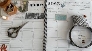 FlossTube extra - Setting up my 2025 Book of Days planner (December 19, 2024)