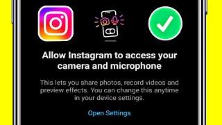 Fix allow instagram to access your camera and microphone problem | Instagram camera error solve