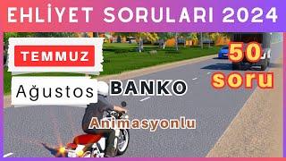 2024 Ehliyet Sınav Soruları | Temmuz, Ağustos Çıkmış Ehliyet Sorularını Çöz