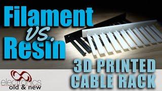 Comparison between Filament and Resin 3D-printed Cable Rack #pcbway#