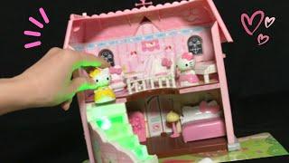 Hello kitty satisfying with unboxing two-story castle ASMR