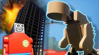 We Must Survive DOBZILLA In Lego City! - Brick Rigs Multiplayer - Lego Tower Survival