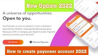 How to create payoneer account in 2022 on Mobile.