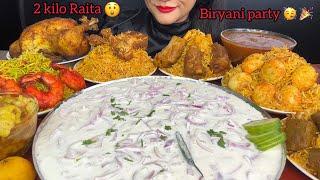 *2KILO RAITA,MUTTON BIRYANI,CHICKEN BIRYANI,KALEJI BIRYANI,EGG BIRYANI,WHOLE CHICKEN *ASMR EATING