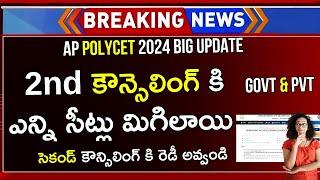 AP Polycet 2nd counselling 2024 Vacant Seats | AP Polycet 2024 Seat Allotment Update | AP Polycet