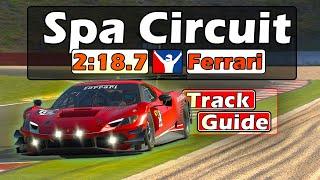 iRacing Ferrari 296 GT3 Challenge - Spa Francorchamps Track Guide - 2:18.7 - 2024 Season 1