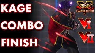 SFV Kage Combo Finish VT1 and VT2 - Street Fighter 5 Definitive Update Kage Combos!