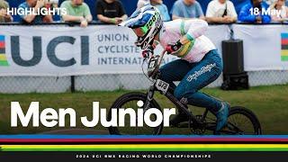 Men Junior Highlights - 2024 UCI BMX Racing World Championships