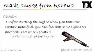 Why black smoke from exhaust | Causes 2.