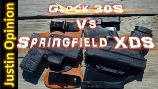 Glock 30S vs. Springfield XDs - Slug-fest!