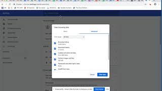 Clear Browsing data on Browser to enable ZOOM meetings
