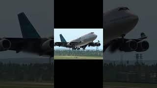 Boeing 747  Broken Nose Gear When Landing #shorts #crash #xplane11