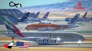 [4K] Infinite Flight | Dubai (DXB) - Los Angeles (LAX) | Emirates | Airbus A380-800