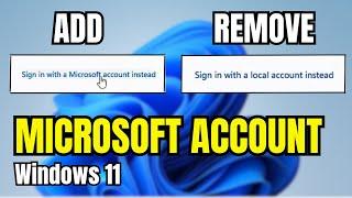 How to Add or Remove MICROSOFT Account on Windows 11 (2023 NEW)