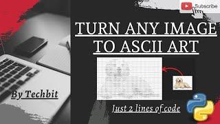 Convert any Image to ASCII Art with 2 Lines of Python Code