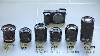 5 PRIME LENSES and 1 ZOOM LENS for SONY a6500 a6300 a6000