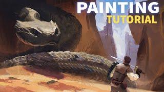 How to Paint a Keyframe Concept Illustration (Digital Painting Tutorial)