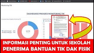 INFORMASI PENTING UNTUK SEKOLAH PENERIMA BANTUAN TIK DAK FISIK 2021