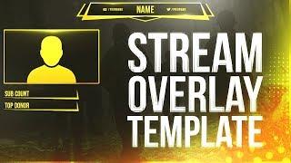 FREE Twitch/Youtube Stream Overlay Template DOWNLOAD 2017