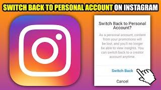 How To Switch Back To Personal Account On Instagram 2024