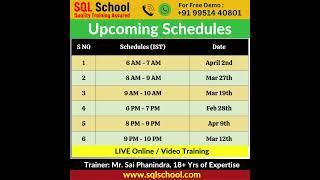 #MS SQL & TSQL #Training #sqlschool