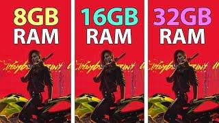 Cyberpunk 2077 Patch 2.0 | 8GB RAM vs. 16GB RAM vs. 32GB RAM!