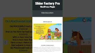 Kids Education Slider by using Slider Factory Pro WordPress Plugin | Wpfrank Slider Plugin #Shorts