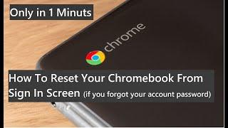 How To Reset Your Chromebook From Sign In Screen in 1 Minut