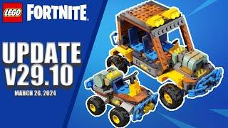 LEGO FORTNITE UPDATE- v29.10 NEW LEGO CARS + ALL PATCH NOTES -   (03/26/2024)