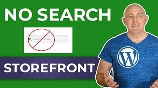 Storefront WordPress Theme - Remove Search box