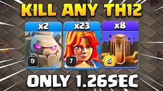 Only 1.26 SEC | Kill Any Base Use Valkyrie 3* Th12 Attack