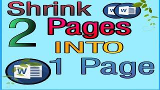 How to Shrink data in Ms-word | Combine multiple page into one | combine multiple pages into one pdf