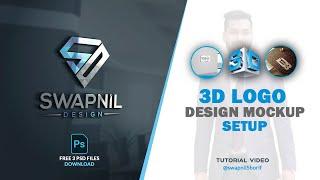 How to Design Stunning Free 3D Logo Mockup In Photoshop 2025