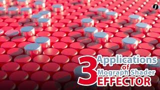 Cinema 4D: 3 Applications of Mograph Shader Effector