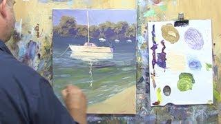 Learn To Paint TV E48 "Yatch On Noosa River" Acrylic Painting Lesson For Beginners