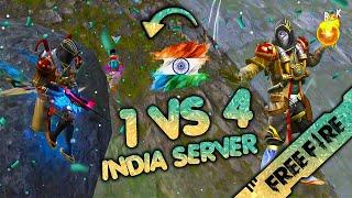 [B2K] DOMINATING THE INDIA SERVER | 1 VS 4 HIGH KILL GAME #ff #freefire