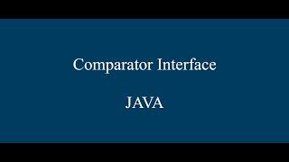 Comparator Interface : Sort a List of Objects #Java #ComparablevsComparator