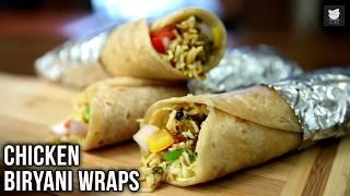 Chicken Biryani Wraps | High Protein Wrap With Leftover Chicken Biryani | Healthy Chicken Wrap