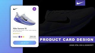 Animated Product Card using HTML CSS and JavaScript